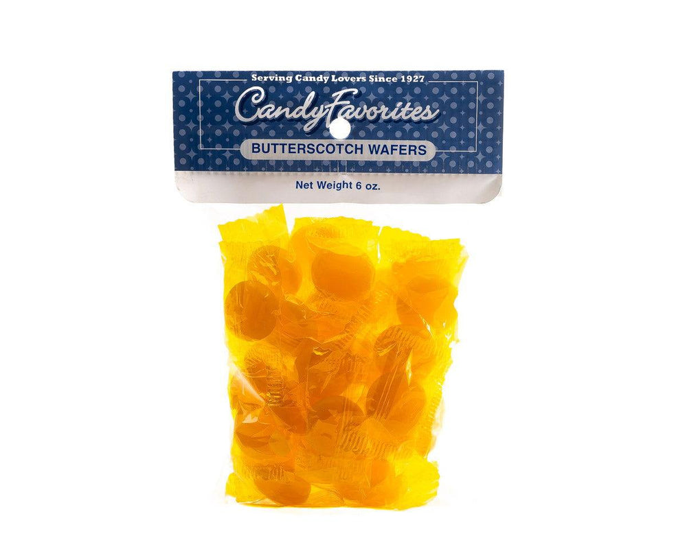Butterscotch Discs 5.5 Ounce Peg Bags - CandyFavorites