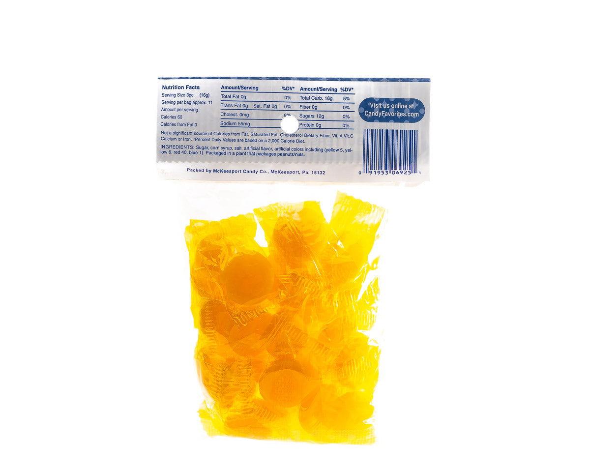Butterscotch Discs 5.5 Ounce Peg Bags - CandyFavorites
