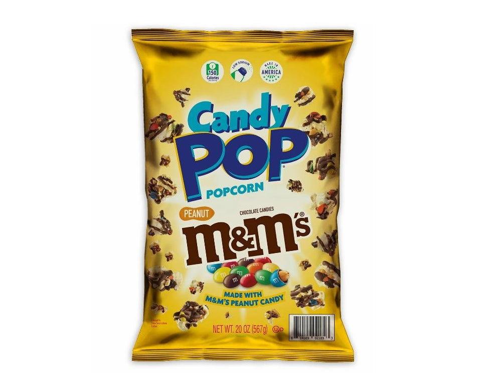 Candy Pop “ M&M’s Peanut ” Chocolate Covered Popcorn 20 oz. Bag - CandyFavorites