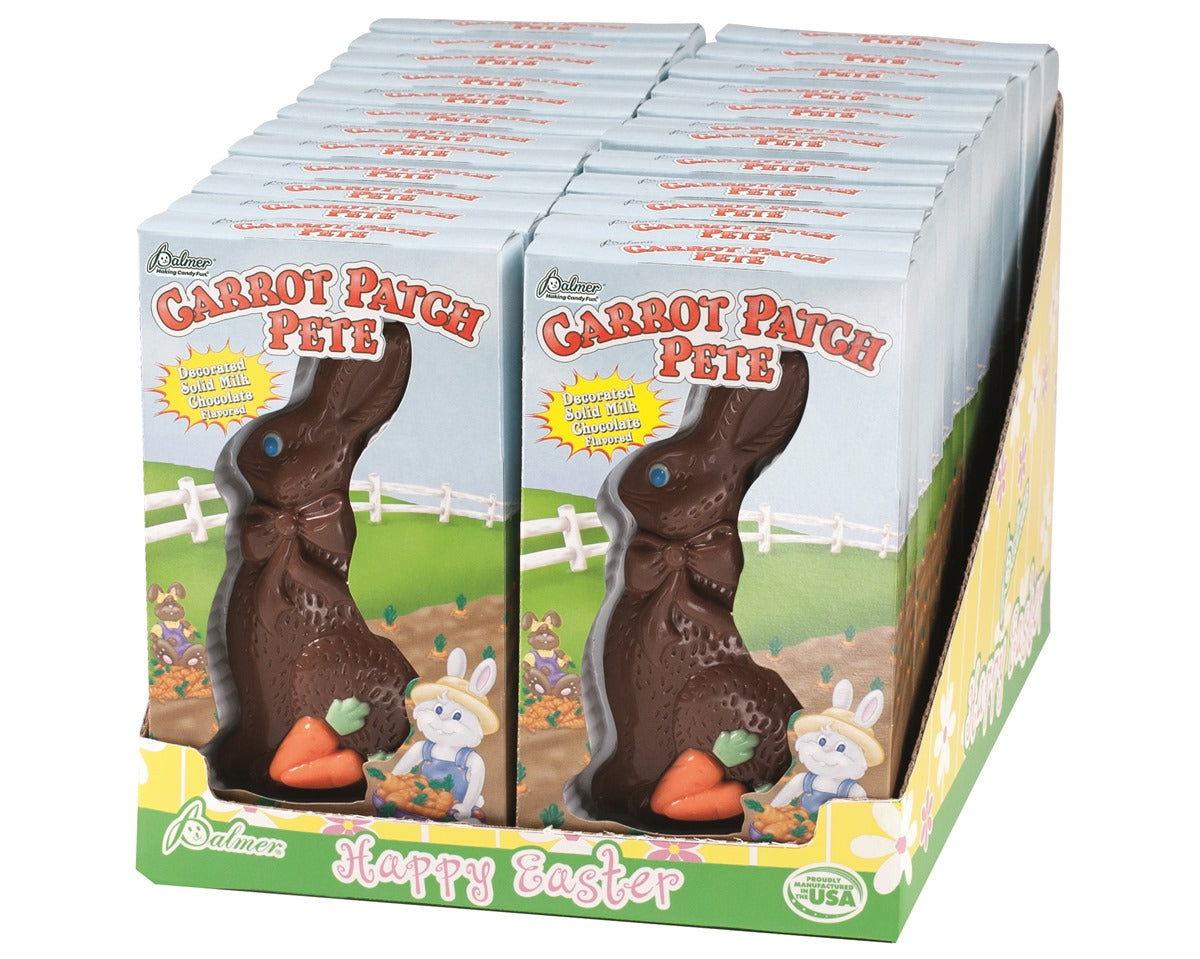 Palmer Rabbits Palmer Chocolate Carrot Patch Pete 3 oz. Chocolate Rabbit - 24 / Box ...