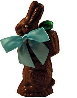 Chocolate Bunny with Back Basket - CandyFavorites