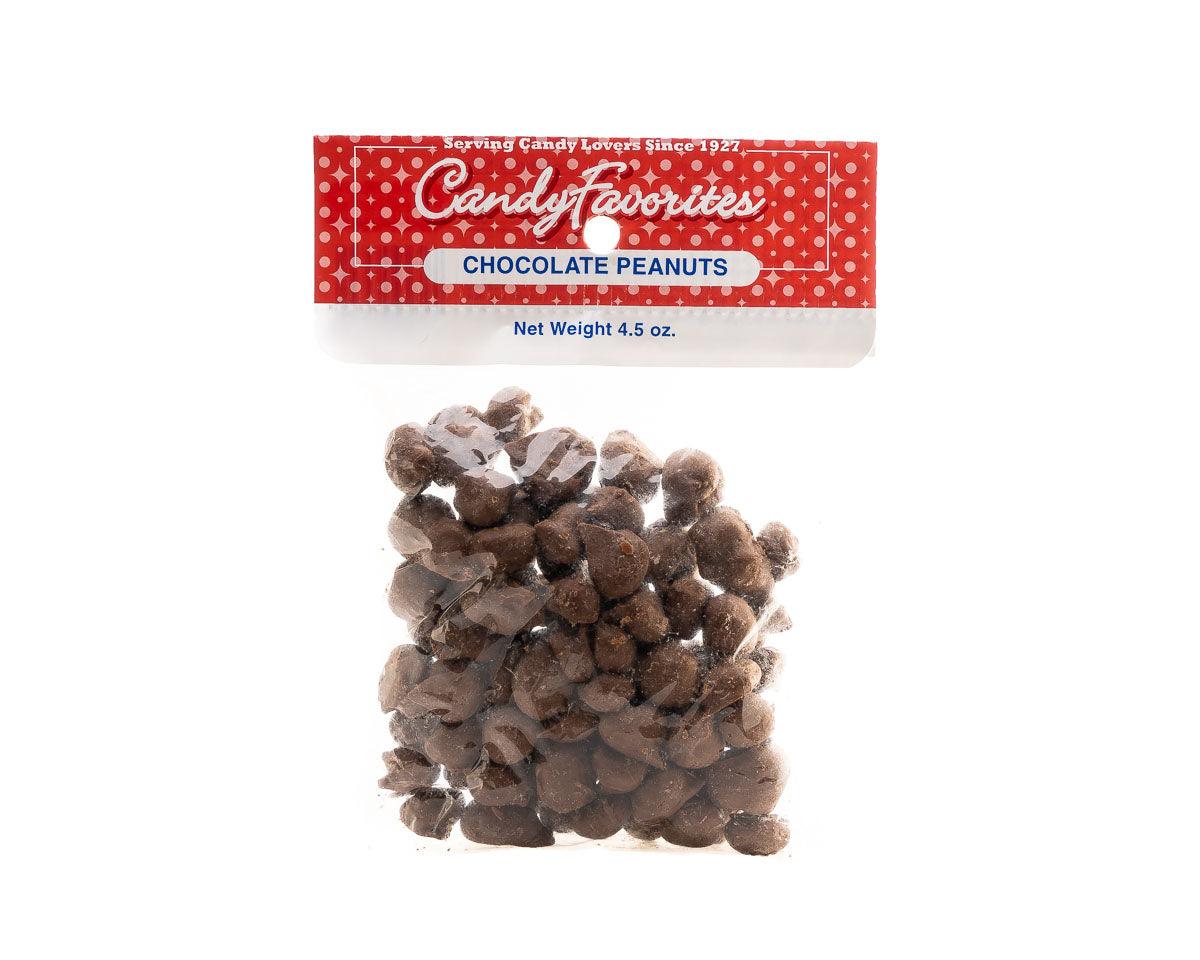 Chocolate Covered Peanuts "Select Label" 4.5 Ounce Peg Bags - CandyFavorites