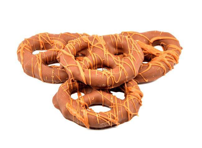 Chocolate Peanut Butter Covered Pretzel Rings - CandyFavorites