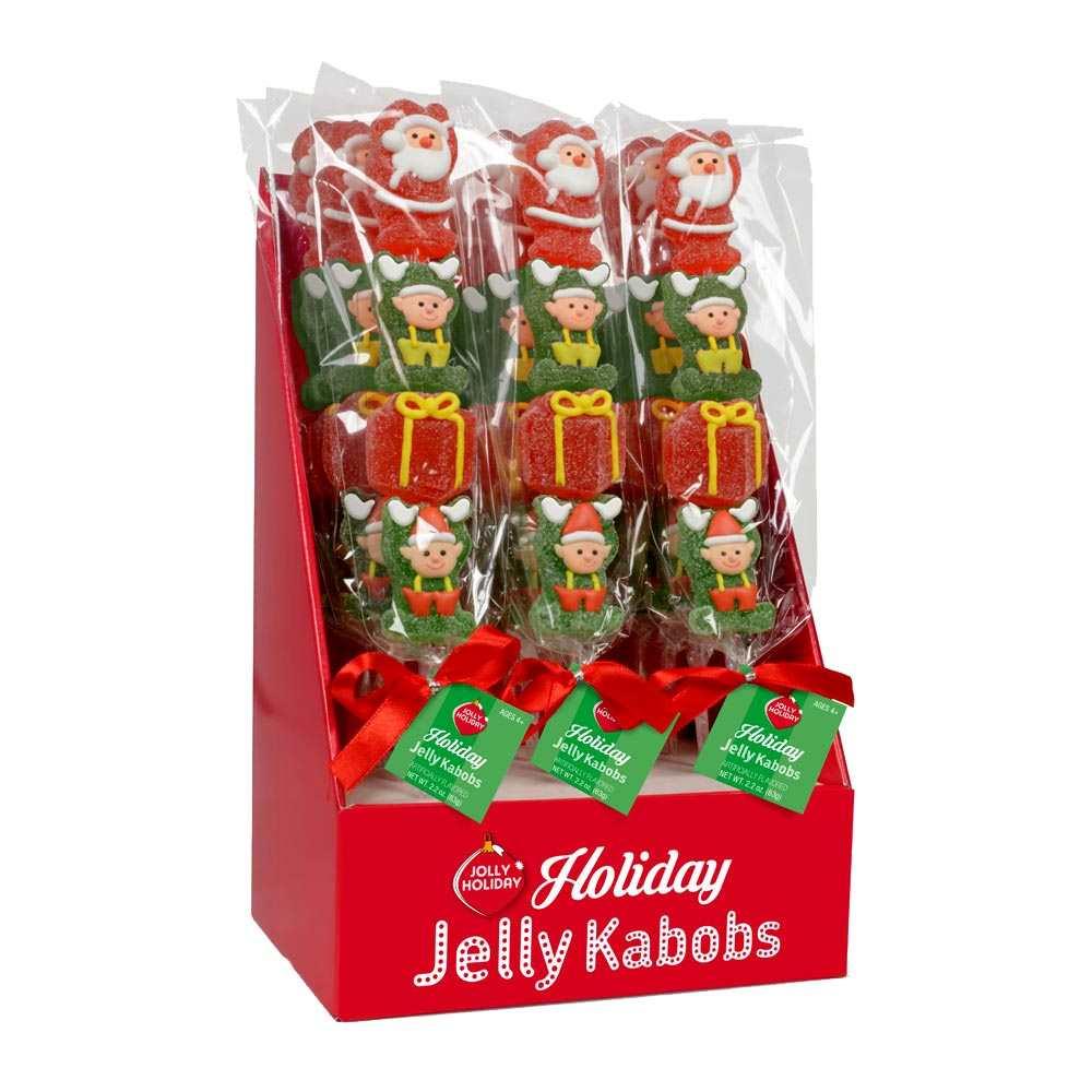 Primary Colors Christmas Holiday Jelly Kabobs - 12 / Box – Candy Favorites