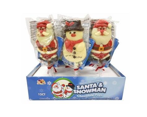 Christmas Santa and Snowman Chocolate Pops - CandyFavorites