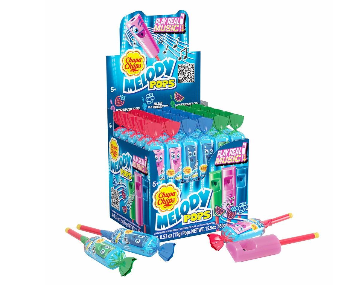 Chupa Chups Melody Pops | Net Weight .53 oz. - 30 / Box – Candy