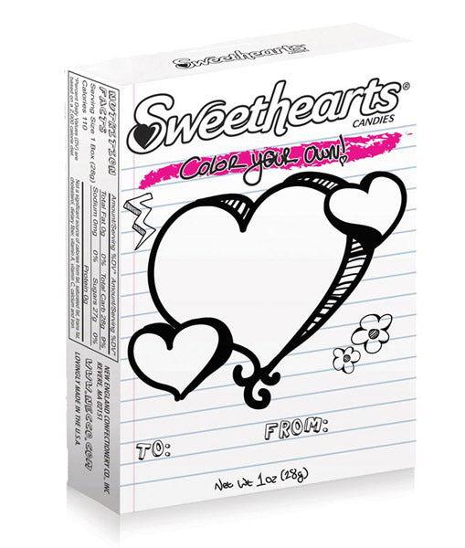 Color your Own Sweethearts Conversation Hearts Box - CandyFavorites