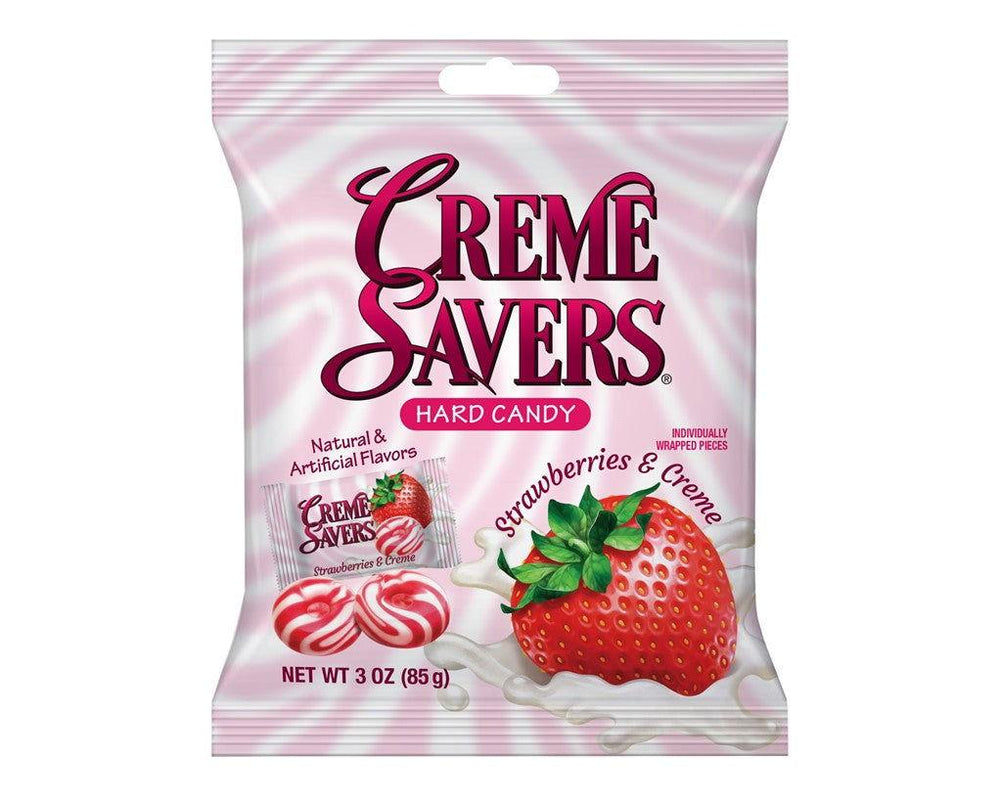 Creme Savers Strawberry & Creme Hard Candy 3 oz. Bags - CandyFavorites