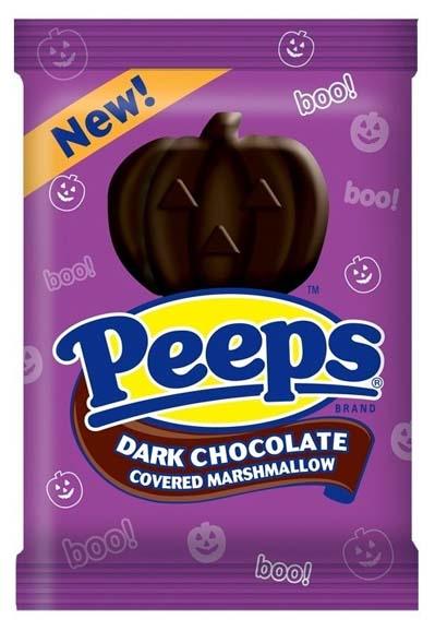 Dark Chocolate Covered Marshmallow Pumpkin Peeps - CandyFavorites
