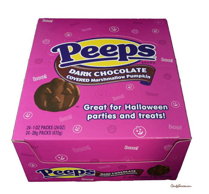 Dark Chocolate Covered Marshmallow Pumpkin Peeps - CandyFavorites
