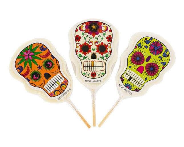 Day of The Dead Strawberry Skull Lollipops - CandyFavorites