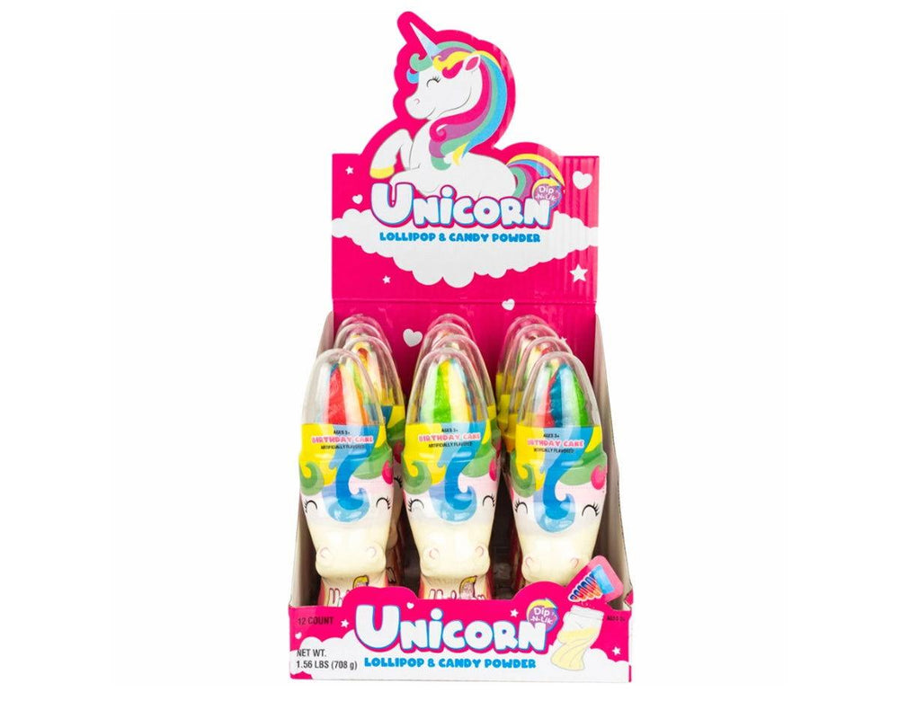 Dip-n-Lik Unicorn Lollipop and Candy Powder - CandyFavorites