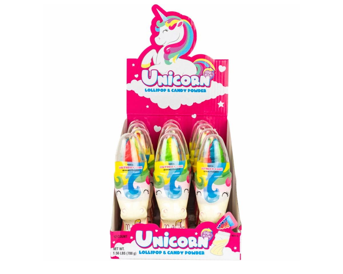 Dip-n-Lik Unicorn Lollipop and Candy Powder - CandyFavorites