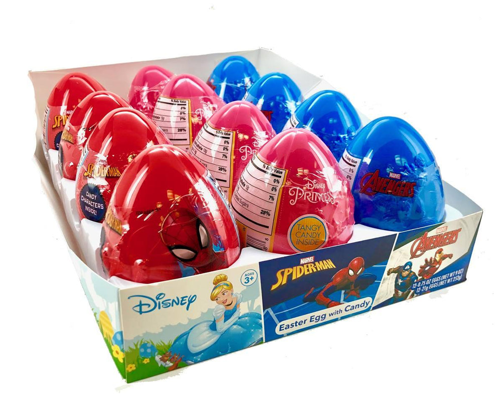 Disney and Marvel Candy Filled Easter Eggs 12 Box – Candy