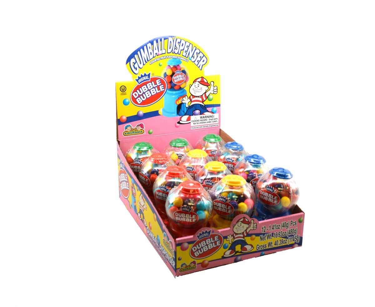 Dubble Bubble Gumballs Mini Dispenser - 12 / Box - CandyFavorites