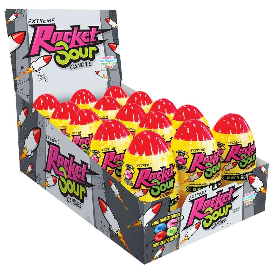 Foreign Candy Extreme Rocket Sour Candies - 15 / Box – Candy Favorites