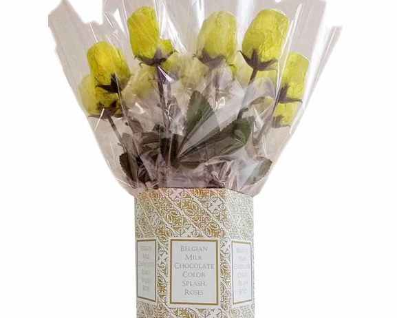 Foil Wrapped Gold Milk Chocolate Roses - CandyFavorites