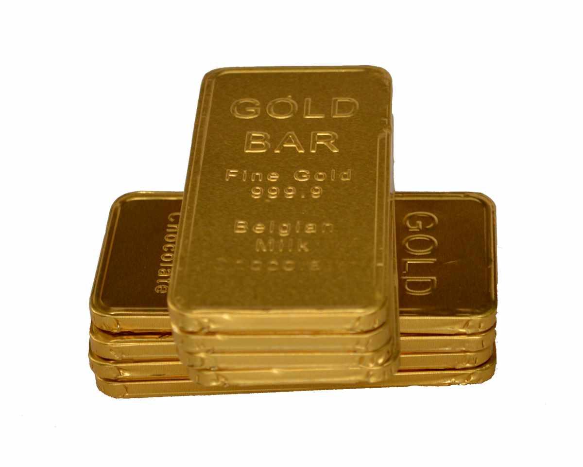 Fort Knox Belgian Milk Chocolate Gold Ingots - CandyFavorites