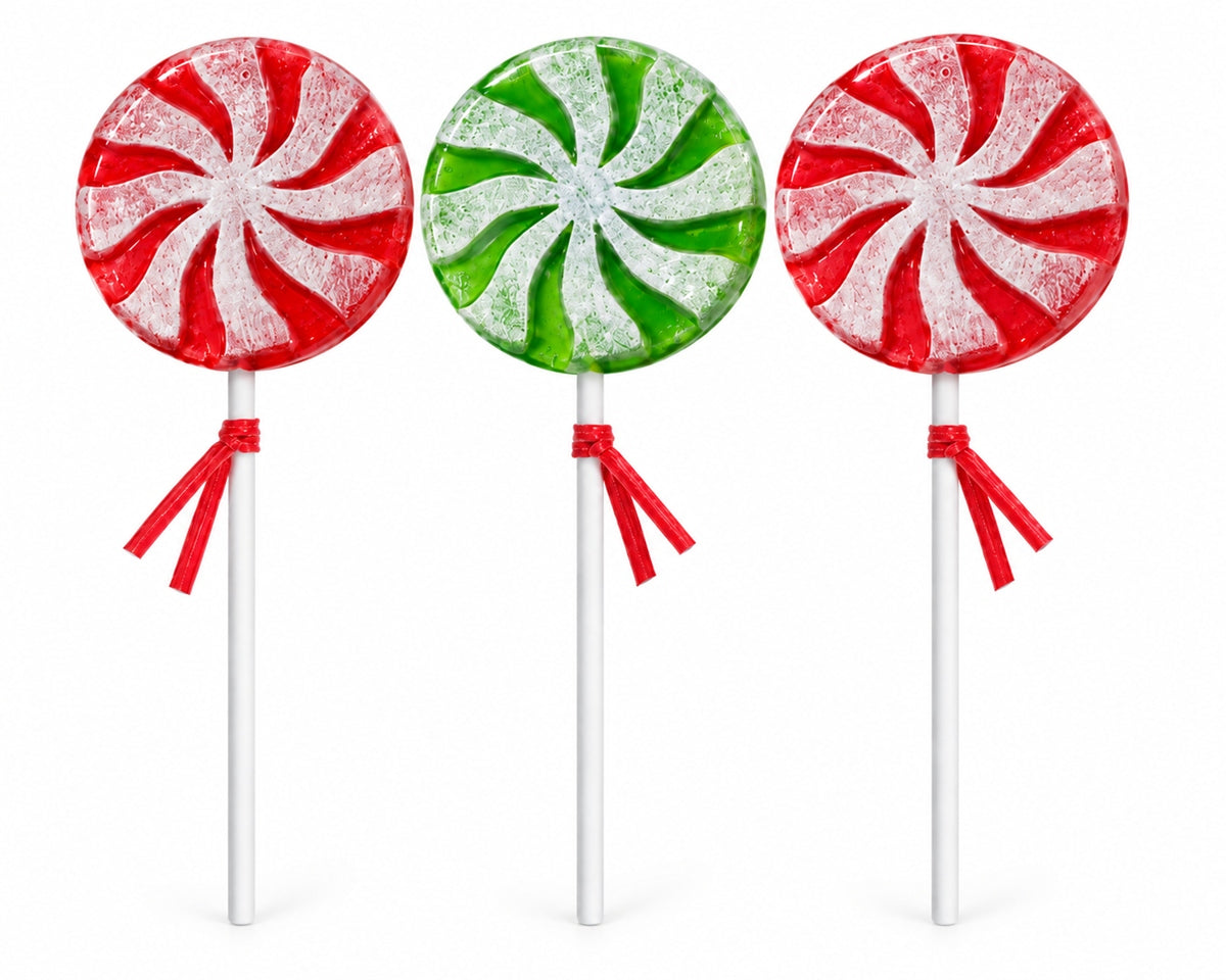 Frosted Peppermint Pinwheel Lollipops Singles