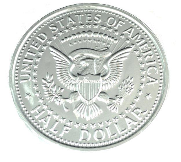 Giant Chocolate Half Dollar Medallions - CandyFavorites