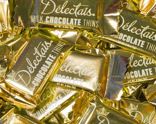 Gold Delectais Milk Chocolate Thins - CandyFavorites