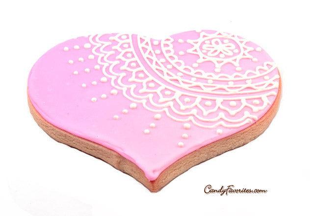 Gourmet Pink Heart Cookie Party Favor - CandyFavorites