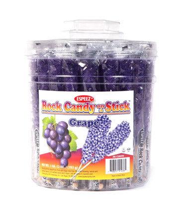 Grape Purple Rock Candy on a Stick Jar - CandyFavorites