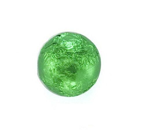 Green Foil Wrapped Chocolate Marbles - CandyFavorites