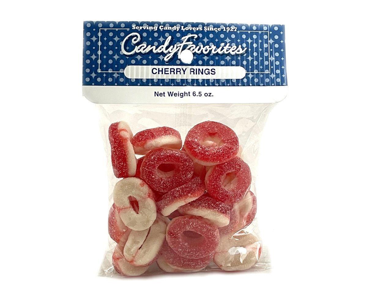 Cherry Rings Gummi Cherry Rings 6.5 Ounce Peg Bags - 8 / Box – Candy Favorites