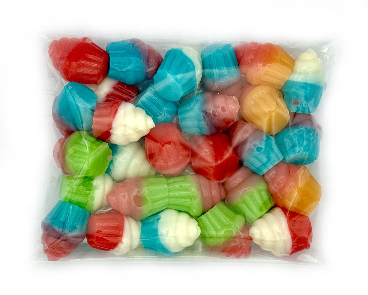 Gummi Cupcakes Flat Bags