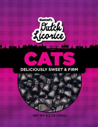 Gustaf's Black Licorice Cats - CandyFavorites