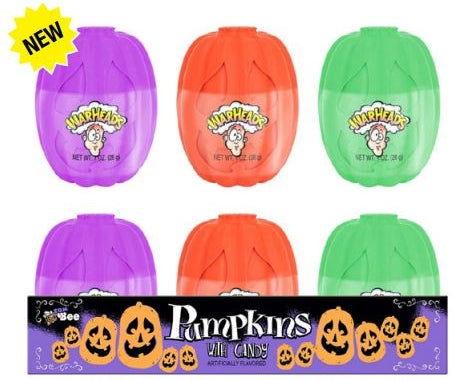 Halloween Pumpkins With Warheads Candy - CandyFavorites