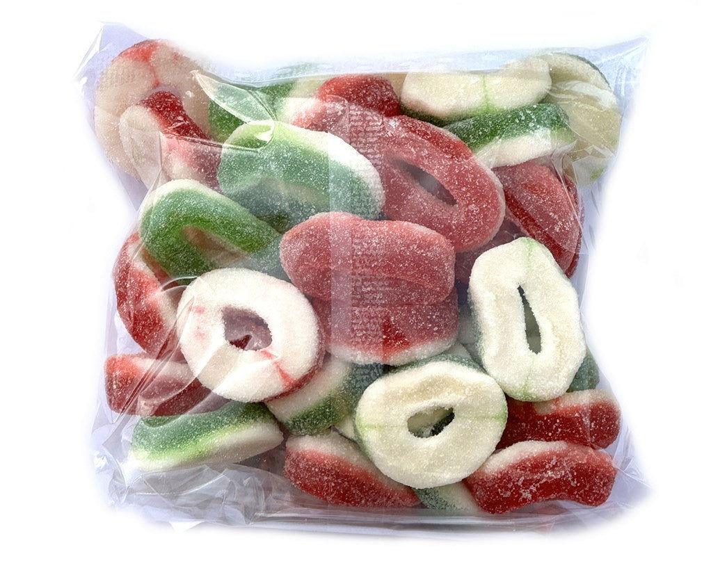 Hand-packed Holiday Gummi Rings 10 oz. Flat Bags - CandyFavorites