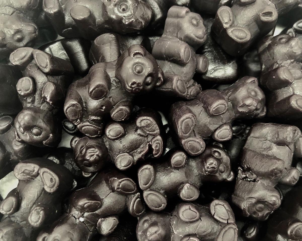Hand Packed Black Juju Bears 8 oz. Bags - CandyFavorites