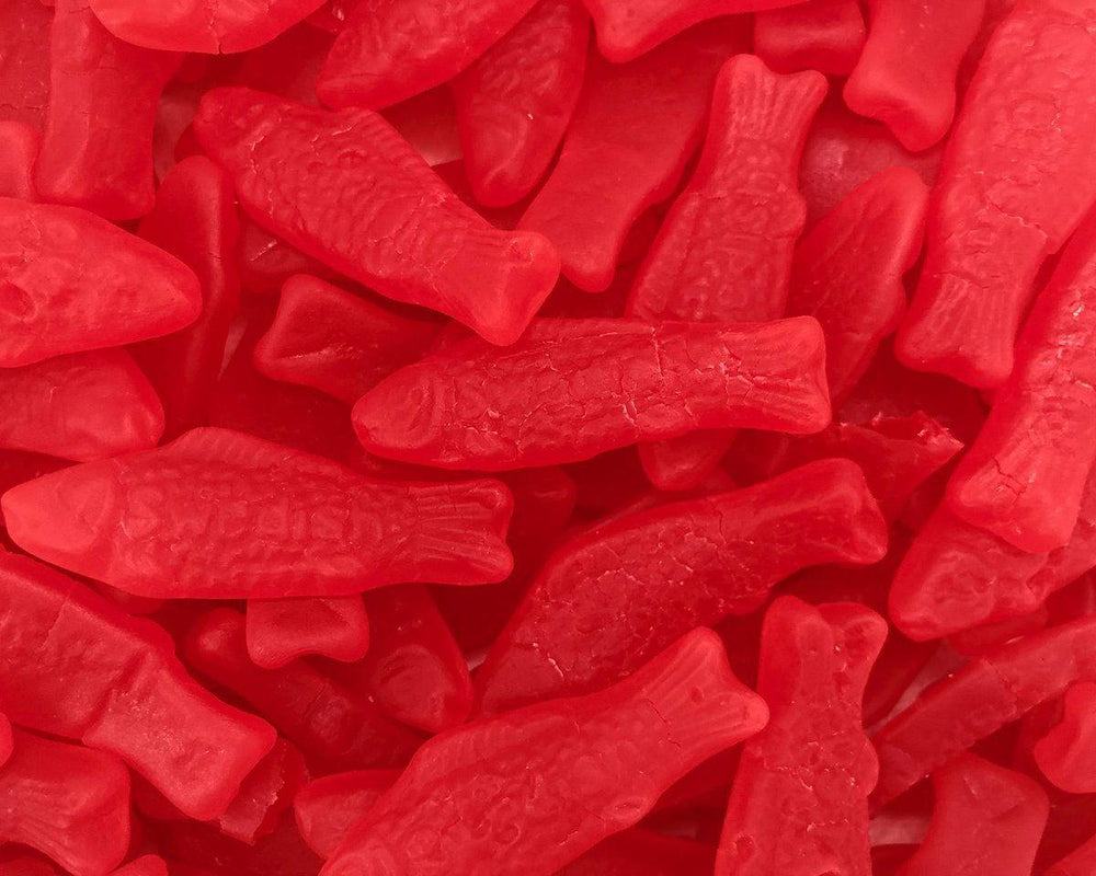 Hand Packed Large Red Swedish Fish 8 oz. Bags - 6 / Box - CandyFavorites
