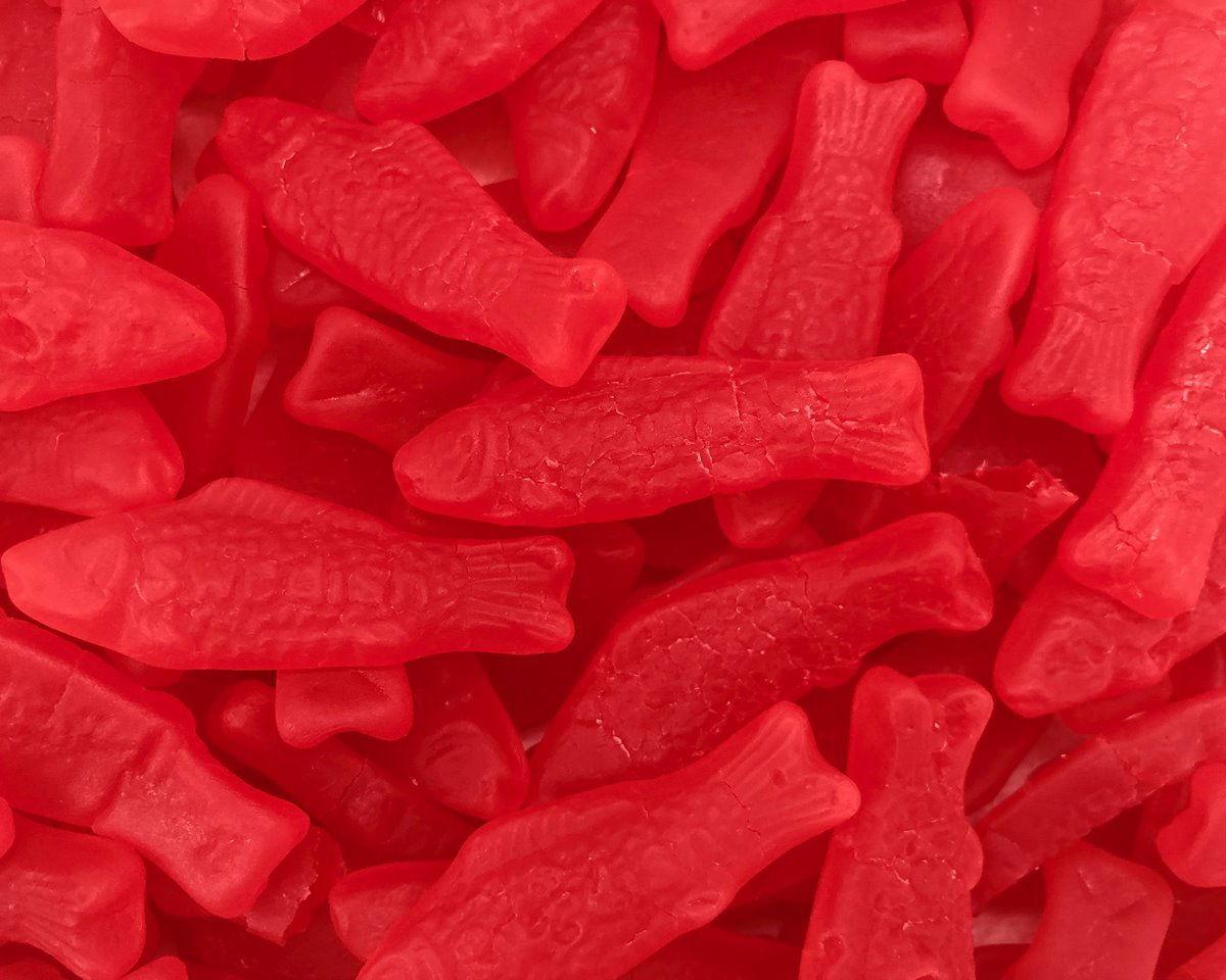 Hand Packed Large Red Swedish Fish 8 oz. Bags - 6 / Box - CandyFavorites