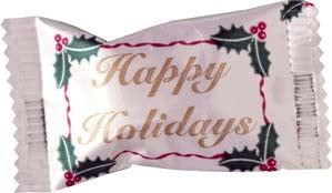 Happy Holidays Individually Wrapped Buttermints - CandyFavorites