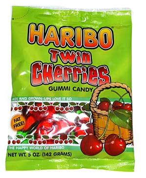 Haribo Gummi Twin Cherries 5 Ounce Bags - CandyFavorites