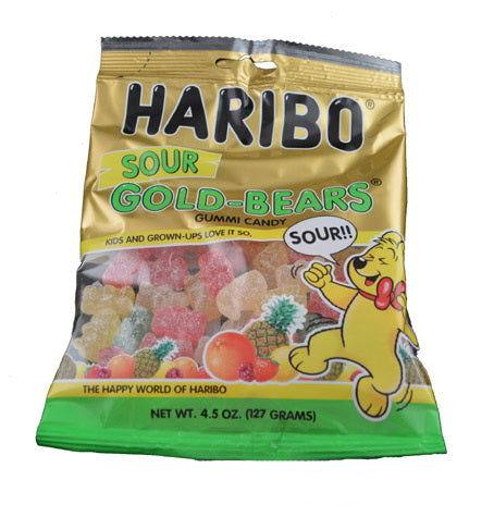 Haribo Sour Gold-Bears Gummi Bear Candy - CandyFavorites
