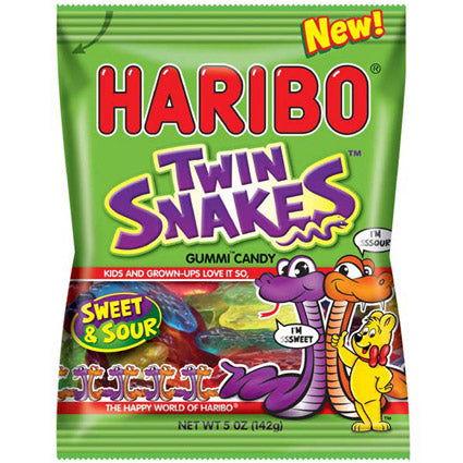 Haribo Twin Snakes Gummi Candy 5 oz. Bags - CandyFavorites