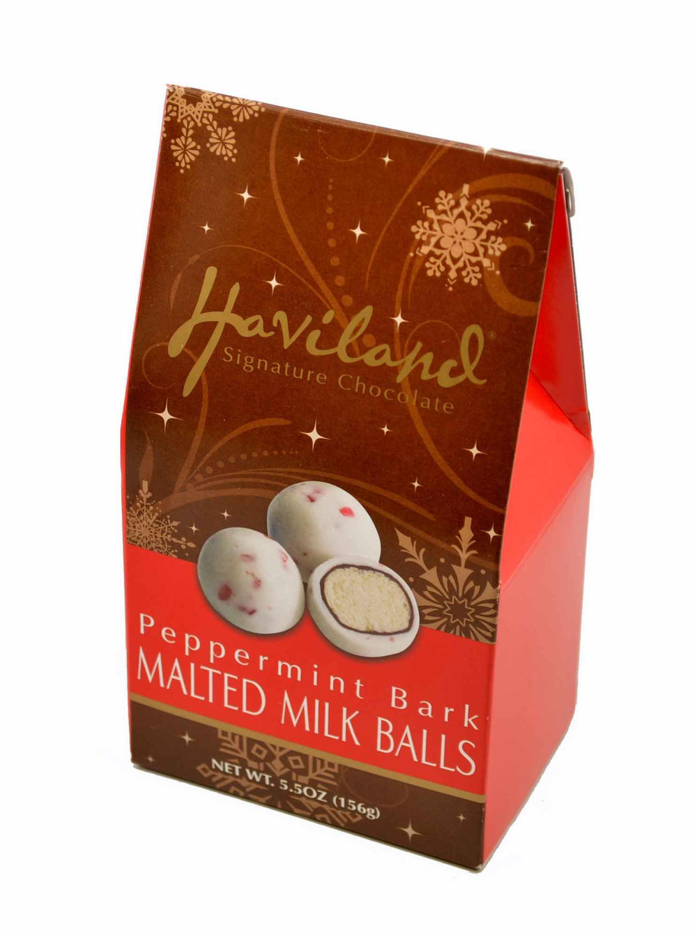 Haviland Peppermint Bark Malted Balls Gift Box - CandyFavorites