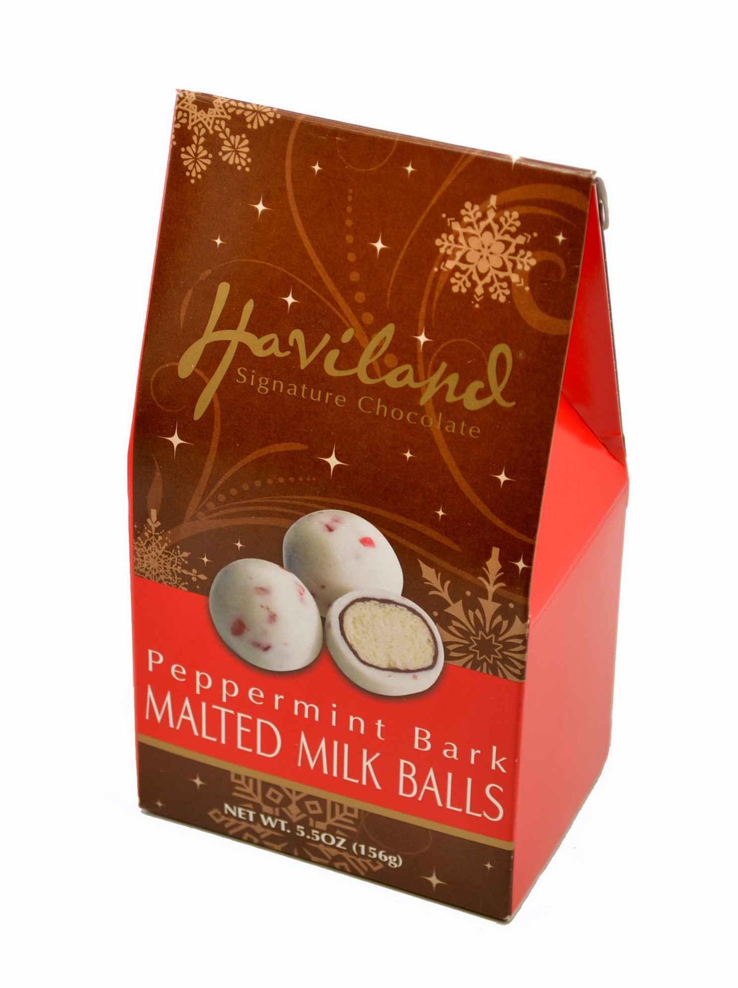 Haviland Peppermint Bark Malted Balls Gift Box - CandyFavorites
