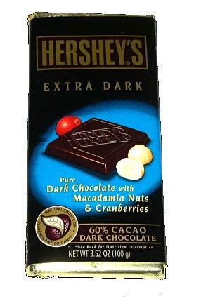 Hershey's - Extra Dark Chocolate with Macadamia Nuts and Cranberries - CandyFavorites