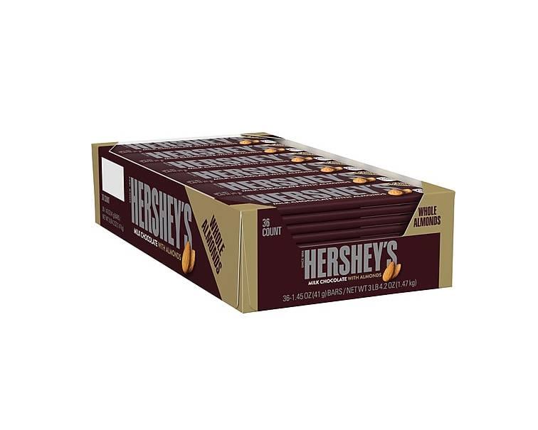 Hershey's Bar Milk Chocolate with Whole Almonds - CandyFavorites