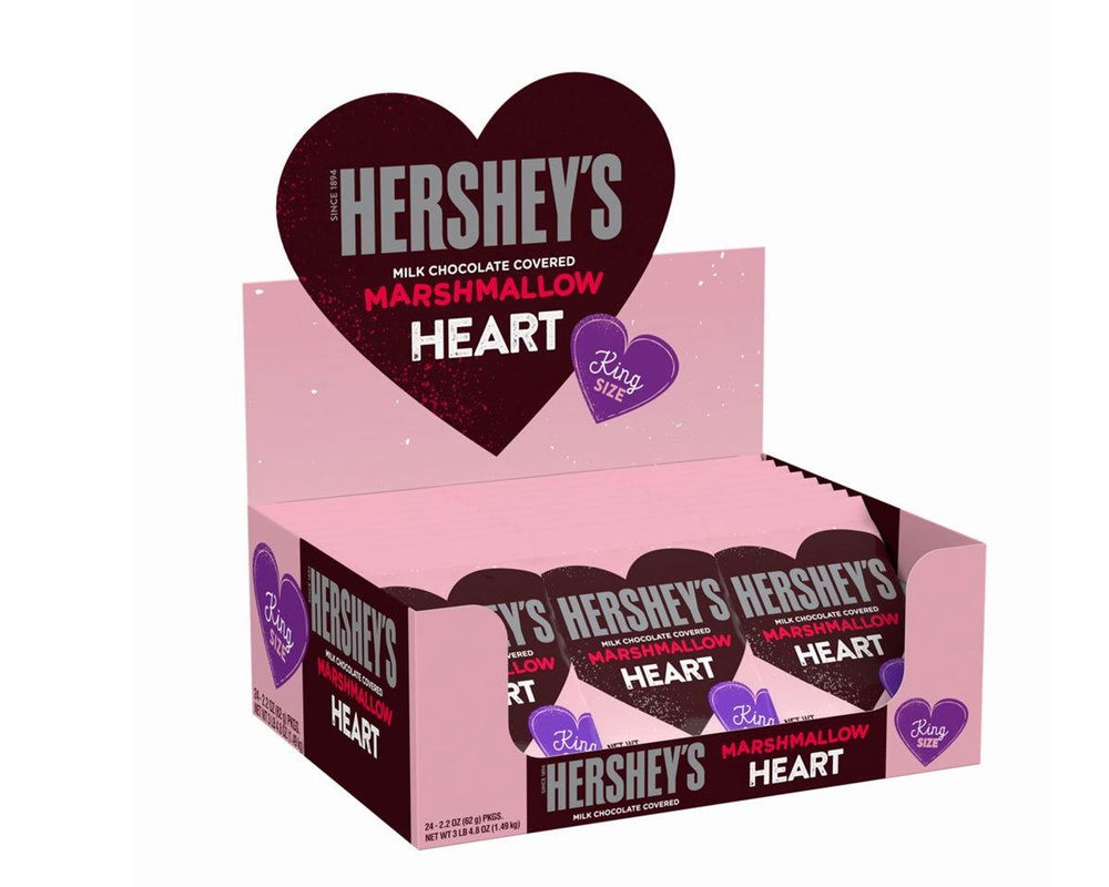Hershey's Valentine Chocolate Covered Marshmallow Hearts - CandyFavorites