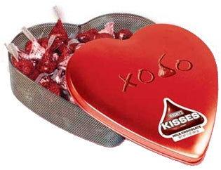 Hersheys Kisses Heart Shaped Tin - CandyFavorites
