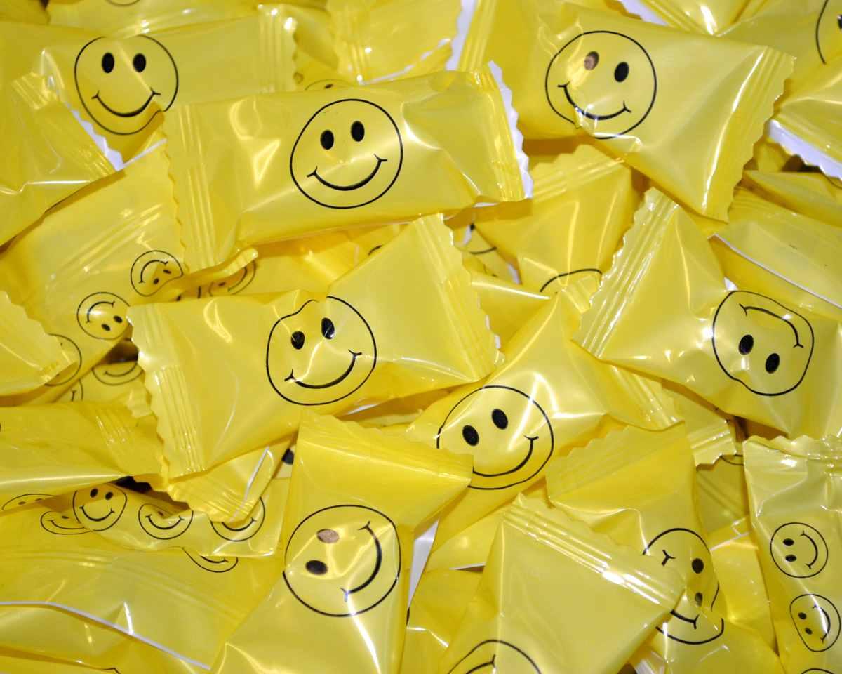 Individually Wrapped Smiley Face Buttermints - CandyFavorites