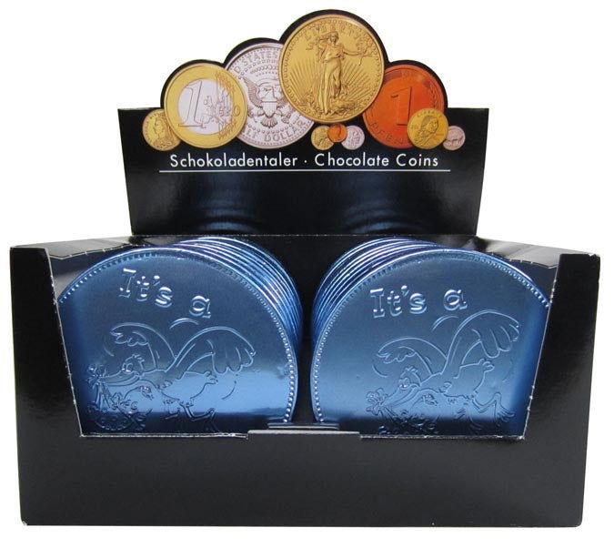 It's A Boy Oversized Chocolate Coins - CandyFavorites