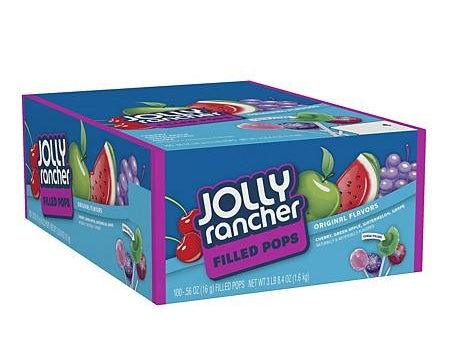 Johnny Rancher Jolly Rancher Filled Pops | Chew Filled Lollipops - 100 / Box – Candy ...