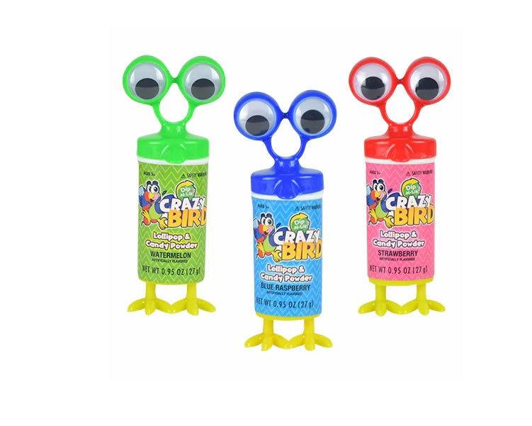 Kokos Dip-n-Lik Crazy Bird Lollipop and Candy Powder - CandyFavorites